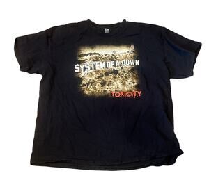System Of A Down Toxicity Shirt Mens XL Graphic Tee Cotton Y2K Alt Metal Rock